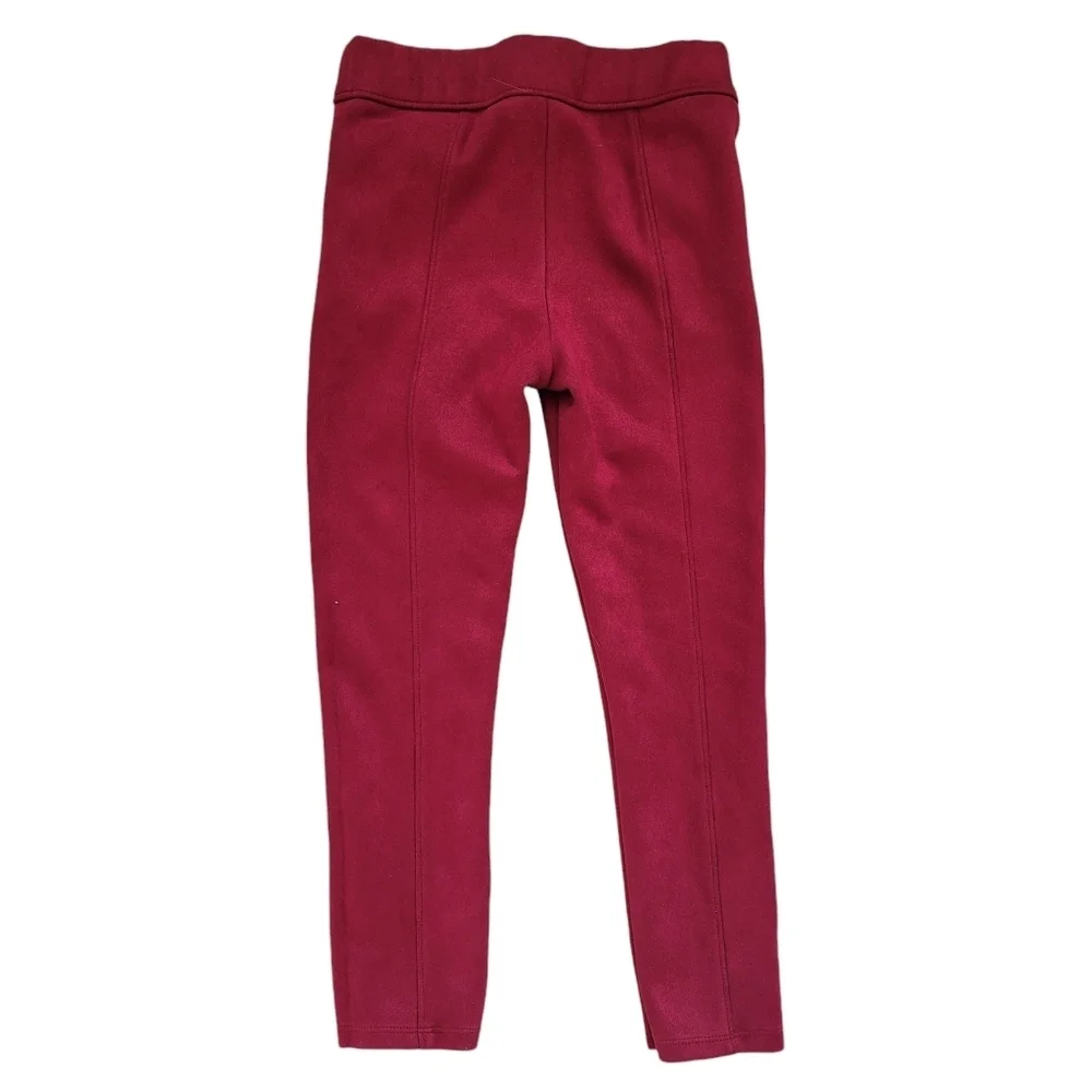 Janie and‎ Jack Girls 6 Rapsberry Faux Suede Skinny Pull-On Pants Leggings